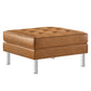 Modway Loft Tufted Vegan Leather Ottoman FredCo