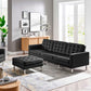 Modway Loft Tufted Vegan Leather Sofa and Ottoman Set FredCo