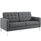 Modway Loft Upholstered Fabric Loveseat FredCo
