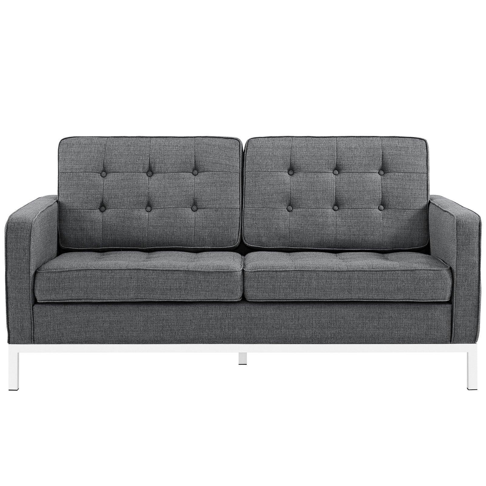 Modway Loft Upholstered Fabric Loveseat FredCo