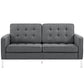 Modway Loft Upholstered Fabric Loveseat FredCo