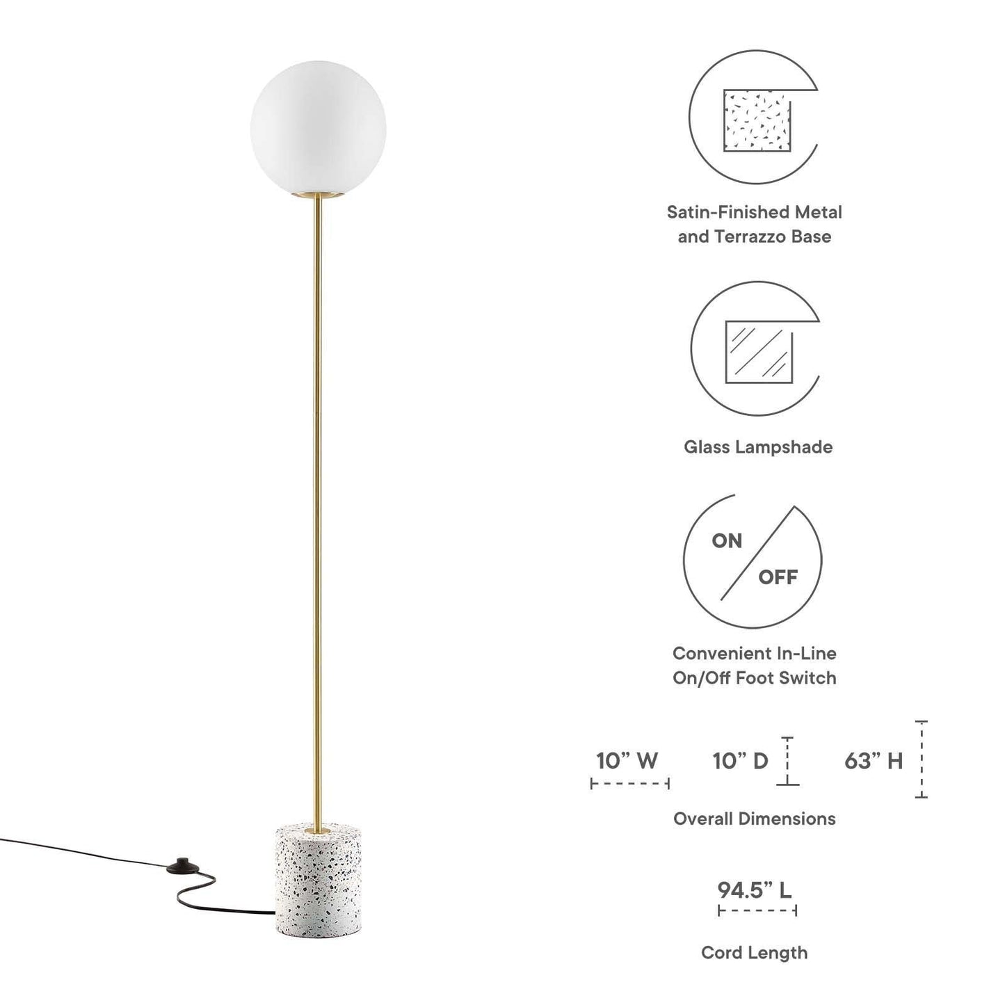 Modway Logic Terrazzo Floor Lamp FredCo