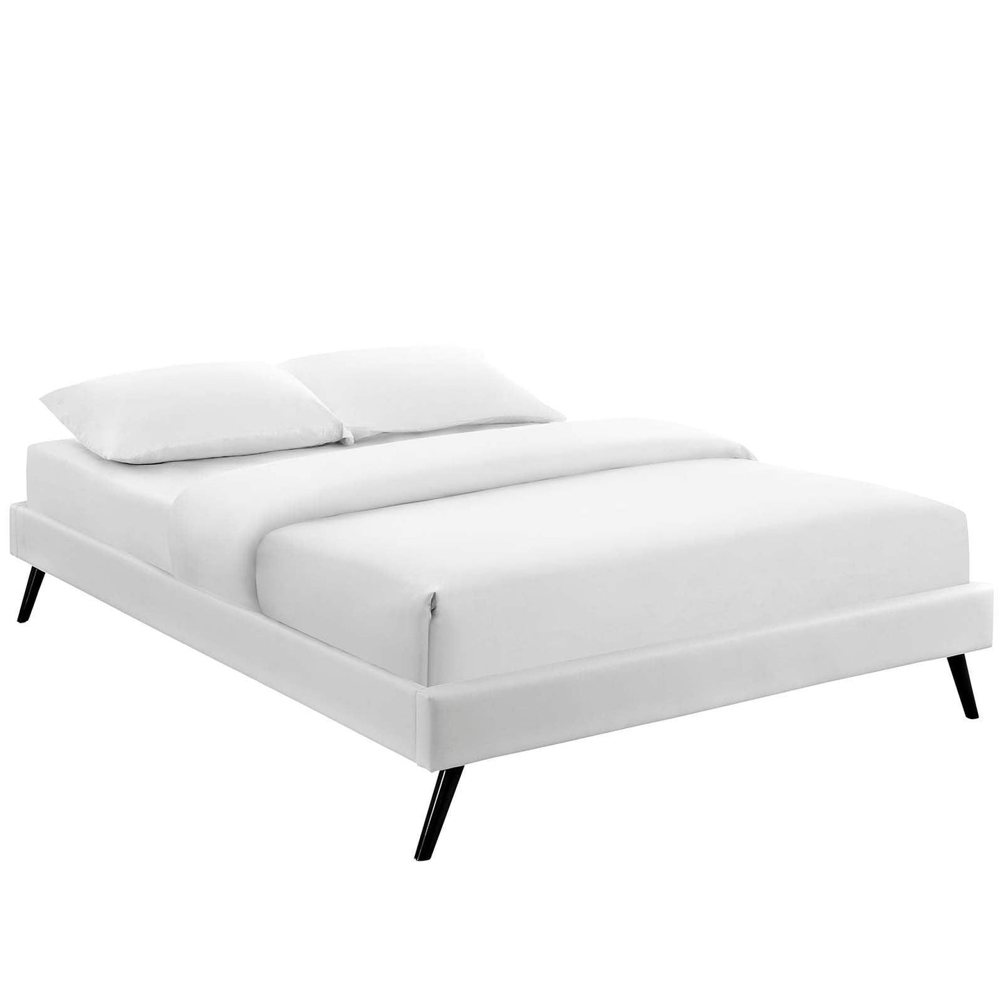 Modway Loryn Full Vinyl Bed Frame with Round Splayed Legs FredCo