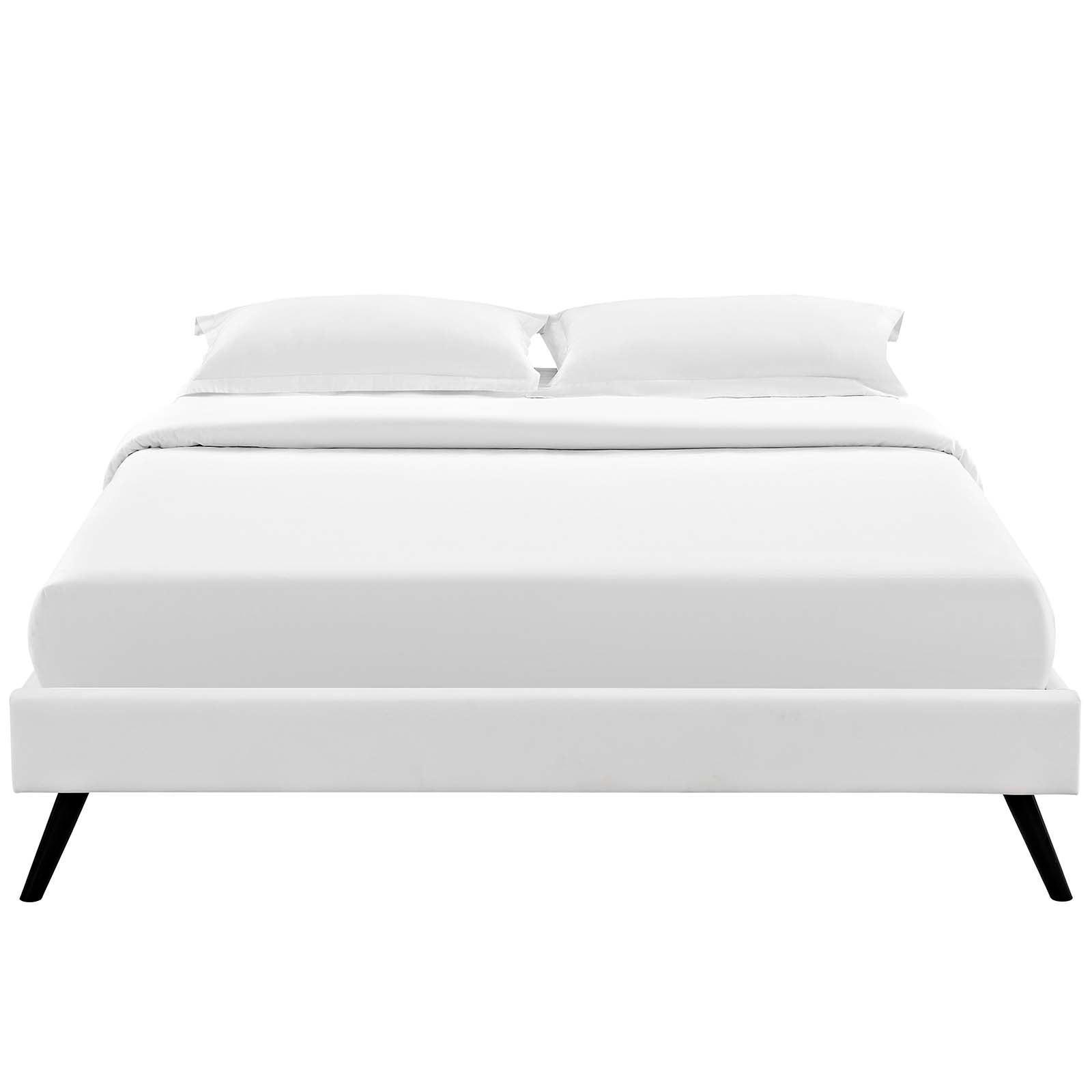 Modway Loryn Full Vinyl Bed Frame with Round Splayed Legs FredCo