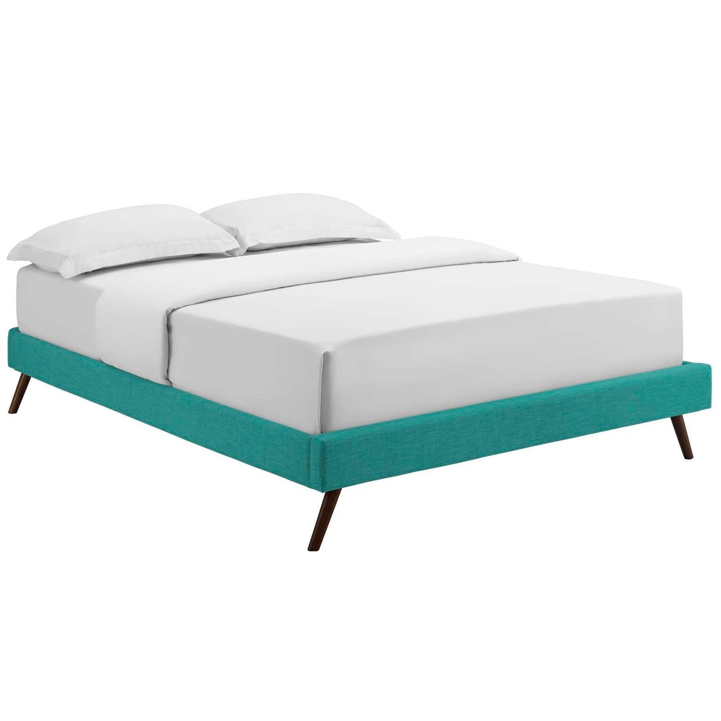 Modway Loryn Queen Fabric Bed Frame with Round Splayed Legs FredCo