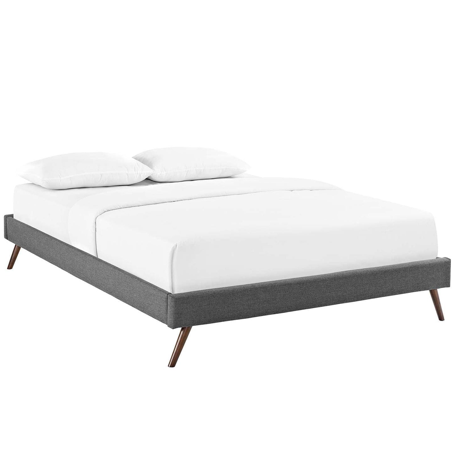Modway Loryn Queen Fabric Bed Frame with Round Splayed Legs FredCo