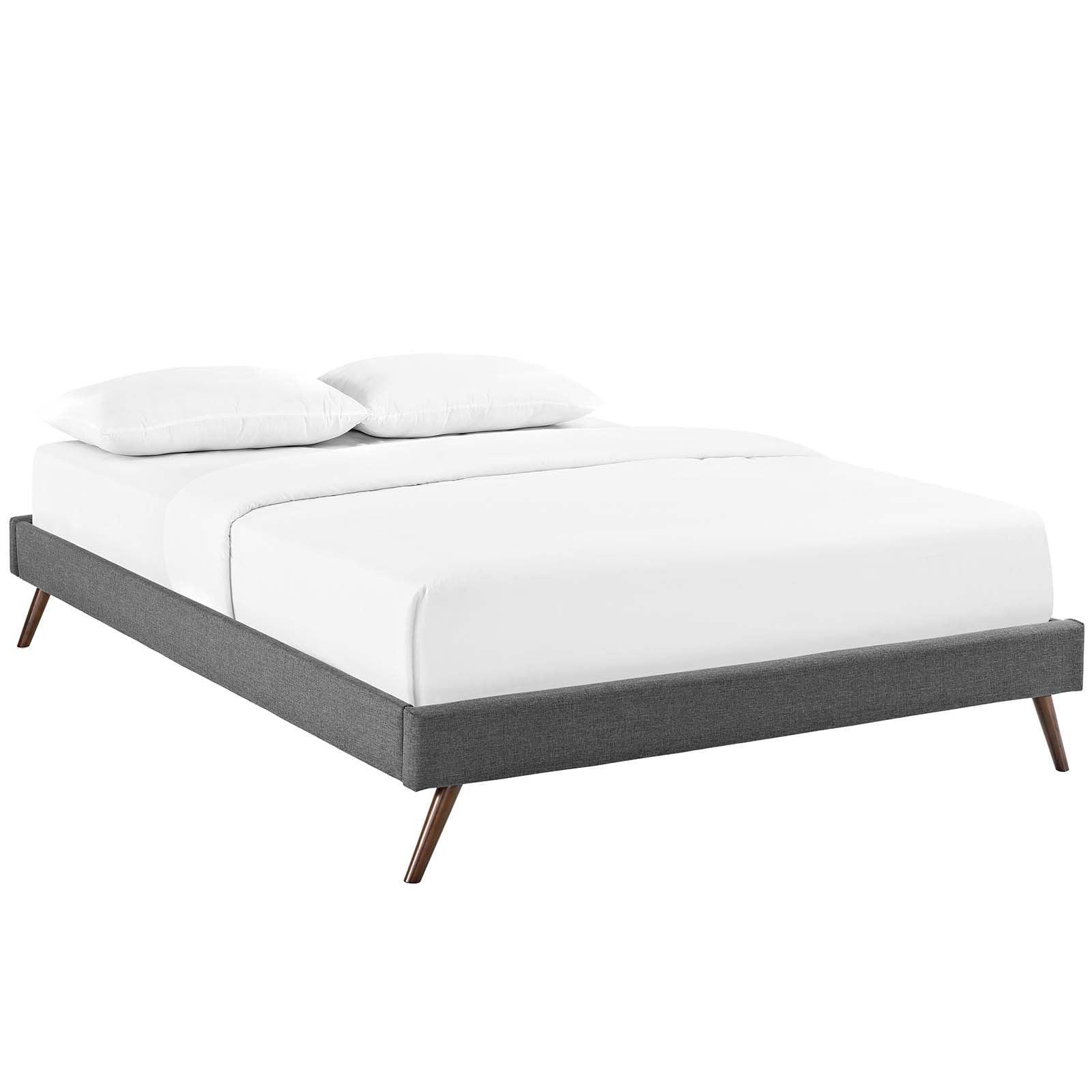 Modway Loryn Queen Fabric Bed Frame with Round Splayed Legs FredCo