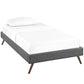 Modway Loryn Twin Fabric Bed Frame with Round Splayed Legs FredCo