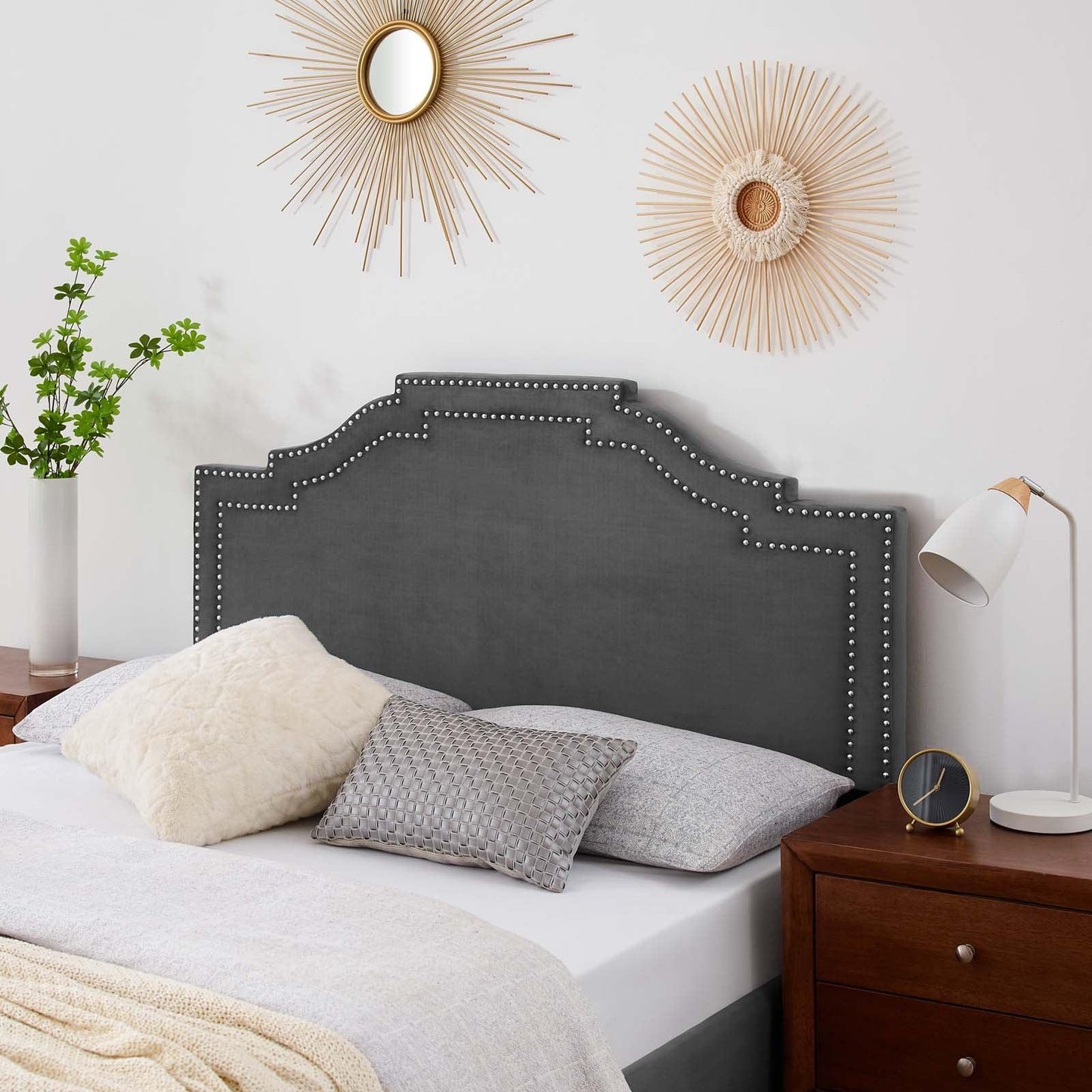 Modway Lucia King/California King Performance Velvet Headboard FredCo