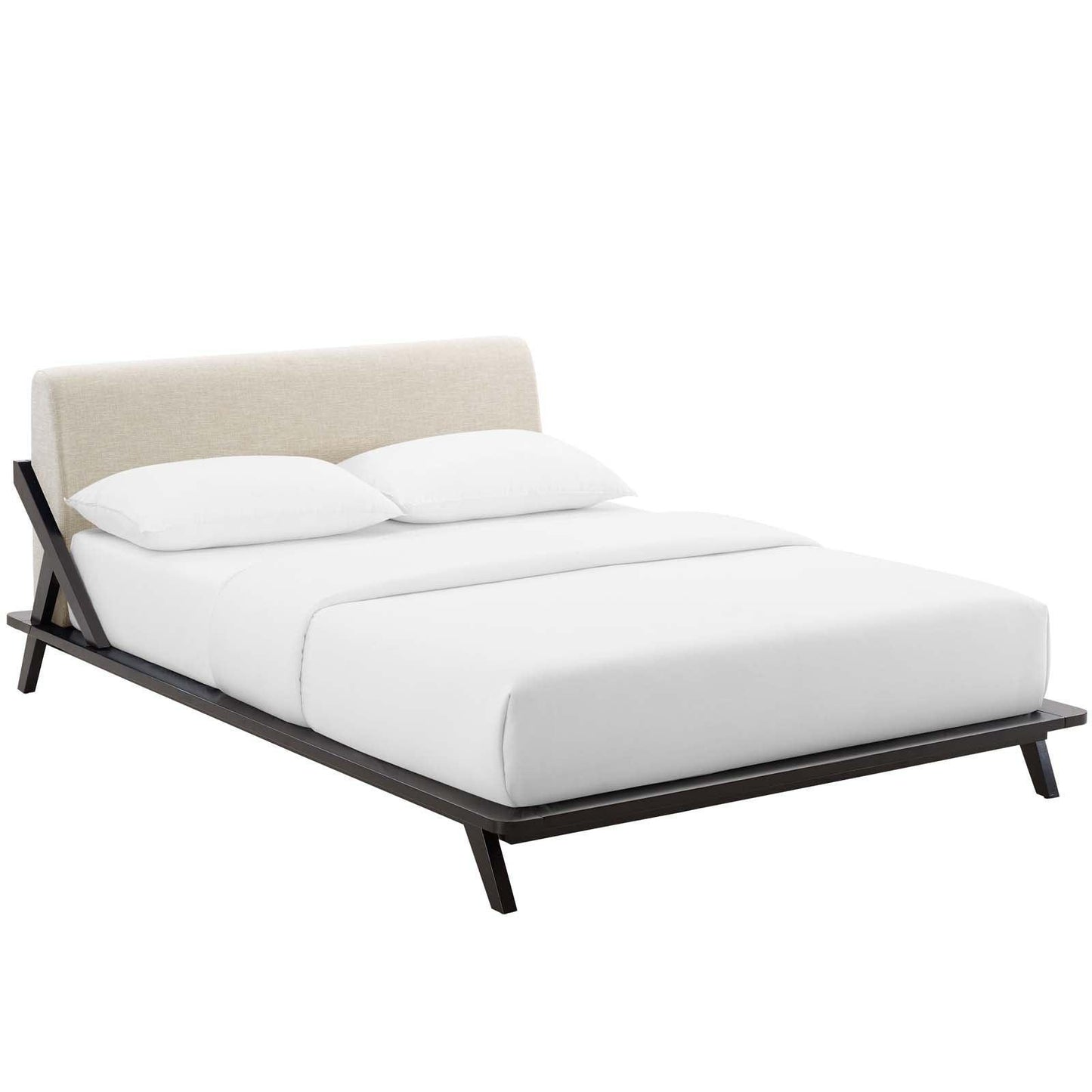 Modway Luella Queen Upholstered Fabric Platform Bed FredCo