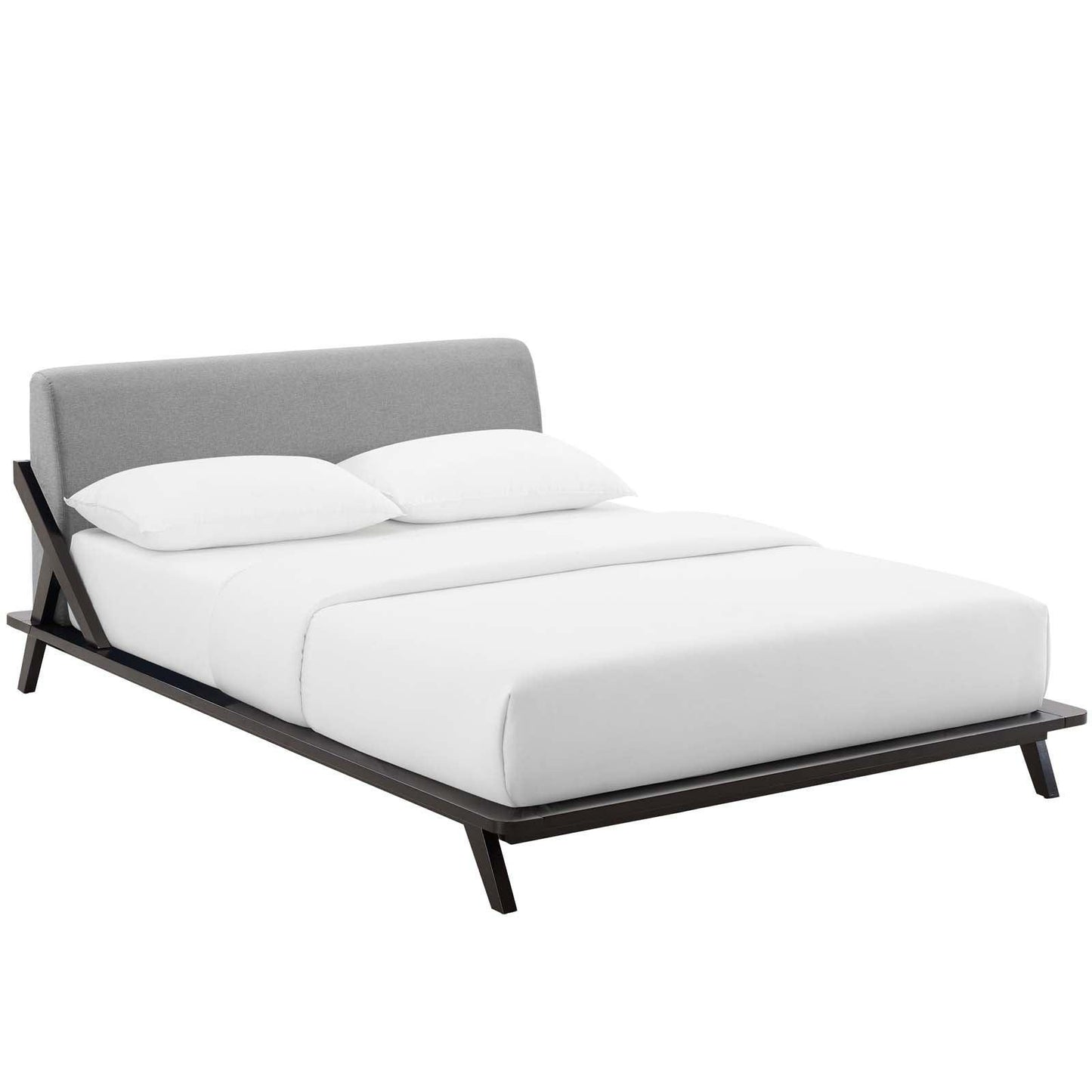 Modway Luella Queen Upholstered Fabric Platform Bed FredCo