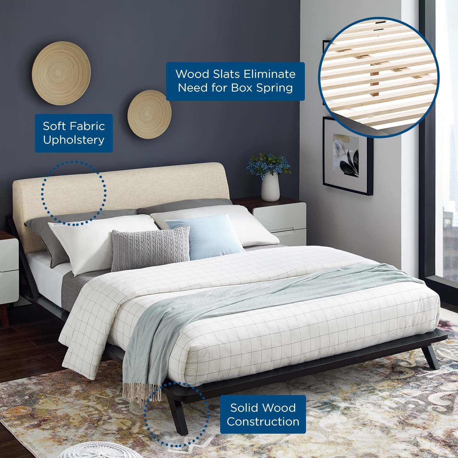 Modway Luella Queen Upholstered Fabric Platform Bed FredCo