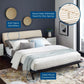 Modway Luella Queen Upholstered Fabric Platform Bed FredCo