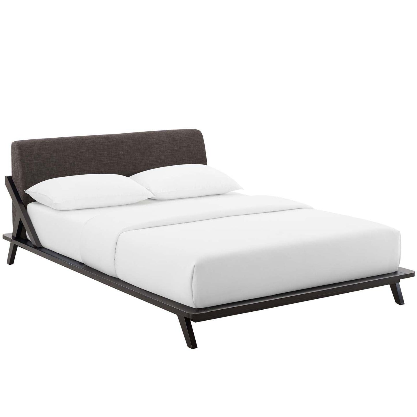Modway Luella Queen Upholstered Fabric Platform Bed FredCo
