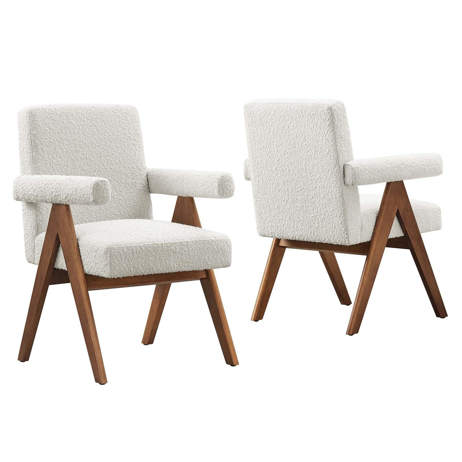 Modway Lyra Boucle Fabric Dining Room Chair - Set of 2, EEI-6506 FredCo
