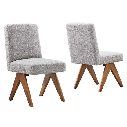 Modway Lyra Boucle Fabric Dining Room Side Chair - Set of 2, EEI-6508 FredCo