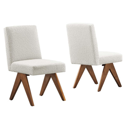 Modway Lyra Boucle Fabric Dining Room Side Chair - Set of 2, EEI-6508 FredCo