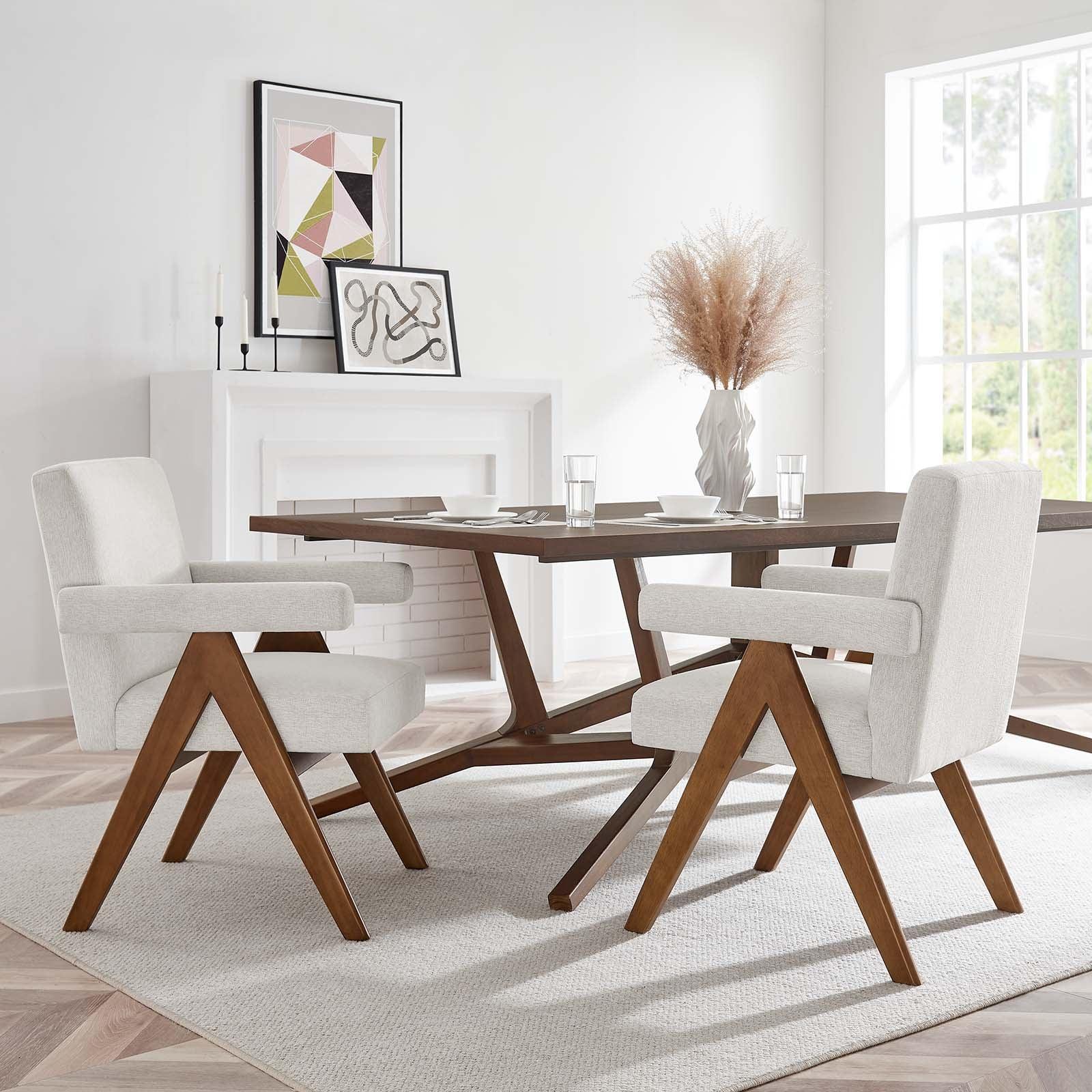 Modway Lyra Fabric Dining Room Chair - Set of 2, EEI-6507 FredCo