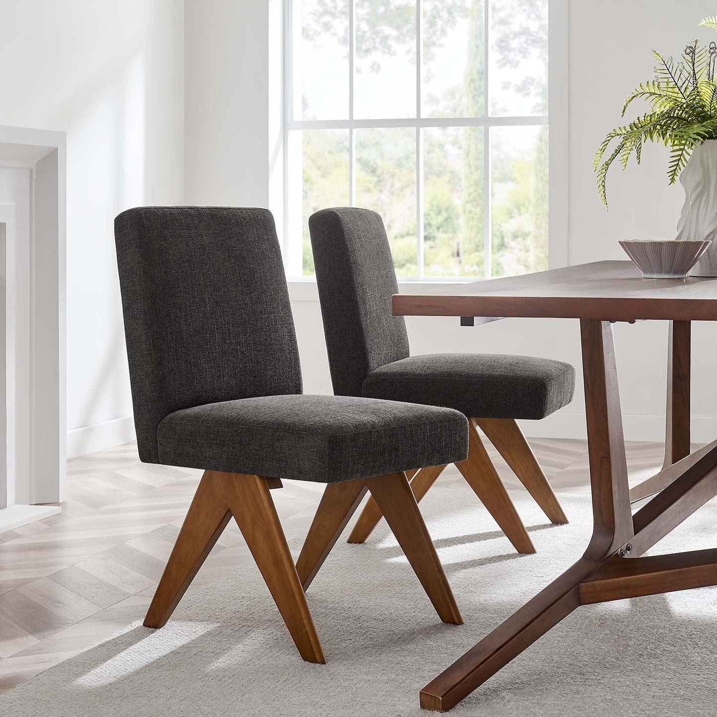 Modway Lyra Fabric Dining Room Side Chair - Set of 2, EEI-6509 FredCo