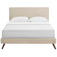Modway Macie Queen Fabric Platform Bed with Round Splayed Legs FredCo