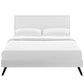 Modway Macie Queen Vinyl Platform Bed with Round Splayed Legs FredCo