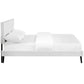 Modway Macie Queen Vinyl Platform Bed with Round Splayed Legs FredCo