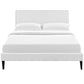 Modway Macie Queen Vinyl Platform Bed with Squared Tapered Legs FredCo