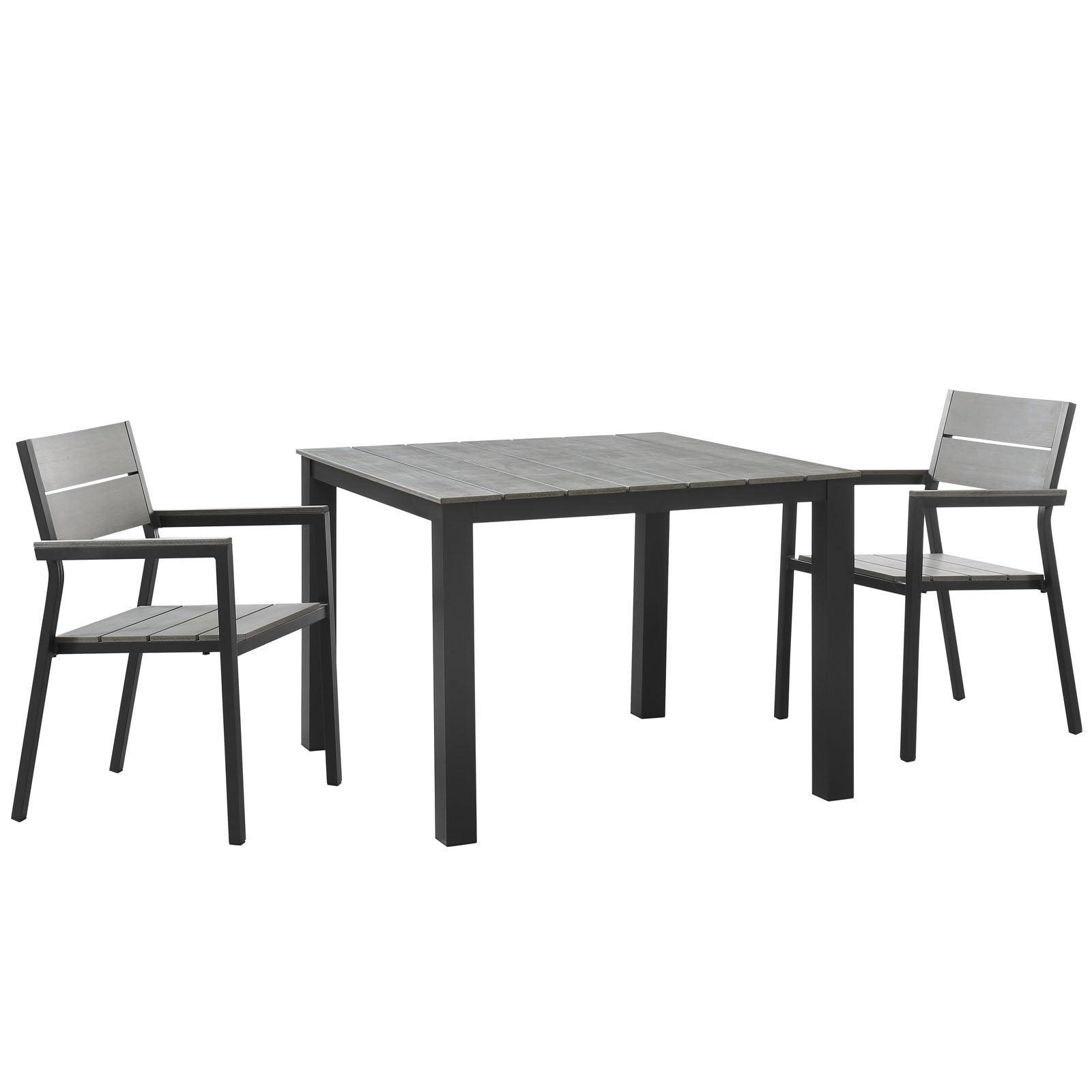 Modway Maine 3 Piece Outdoor Patio Dining Set FredCo
