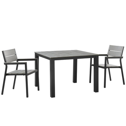 Modway Maine 3 Piece Outdoor Patio Dining Set FredCo