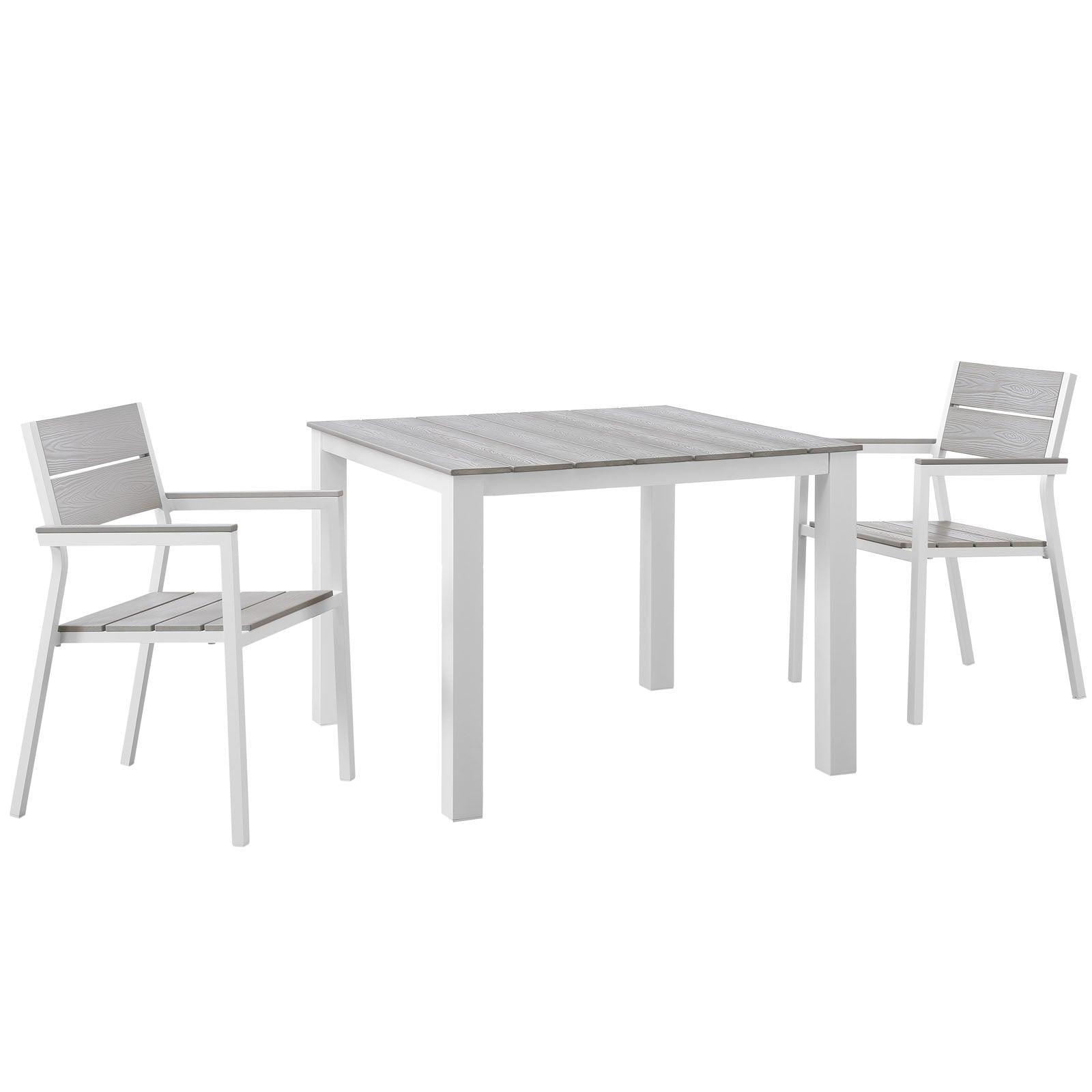 Modway Maine 3 Piece Outdoor Patio Dining Set FredCo