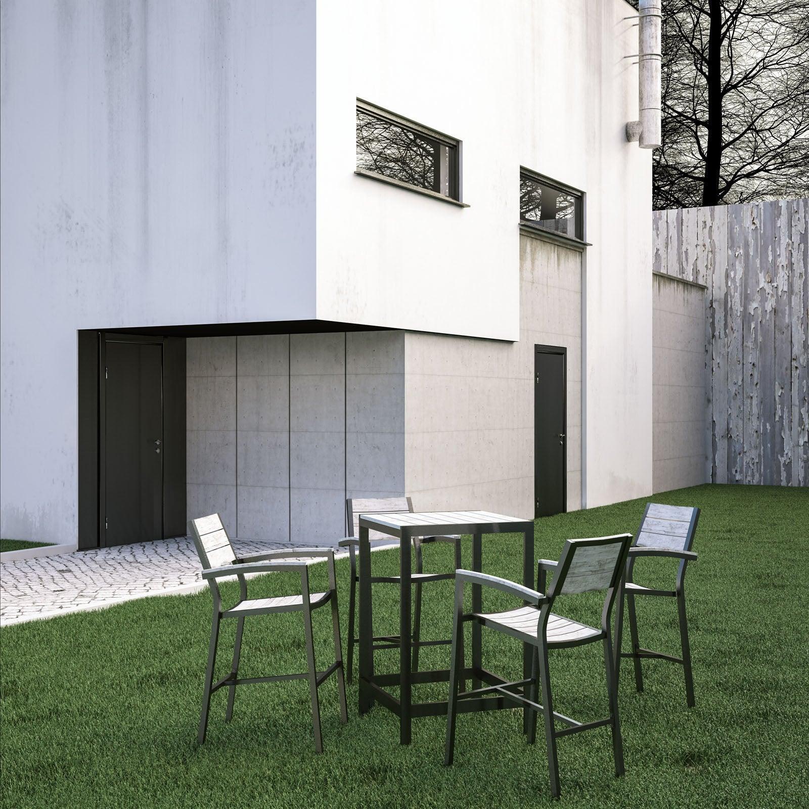 Modway Maine 5 Piece Outdoor Patio Bar Set FredCo