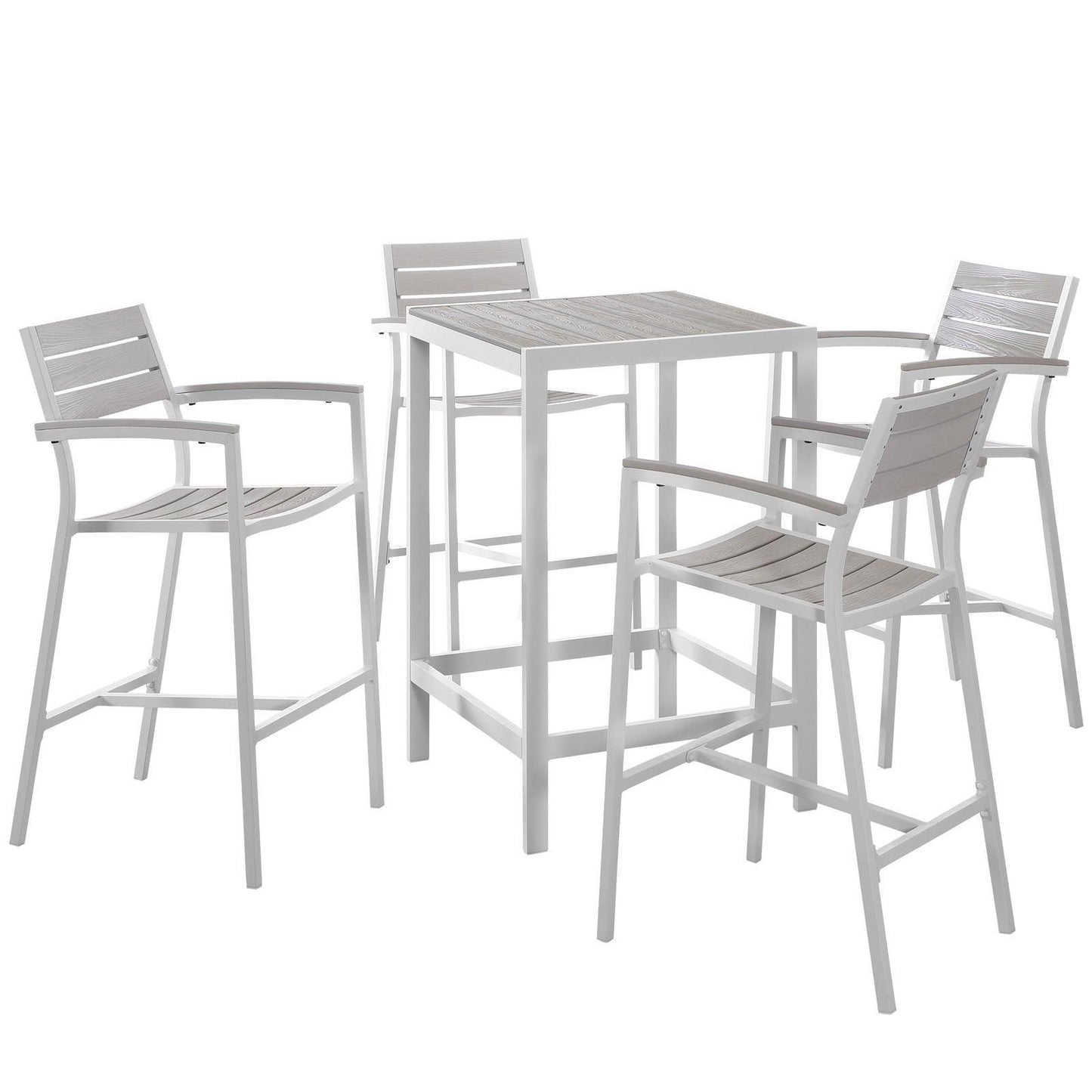 Modway Maine 5 Piece Outdoor Patio Bar Set FredCo