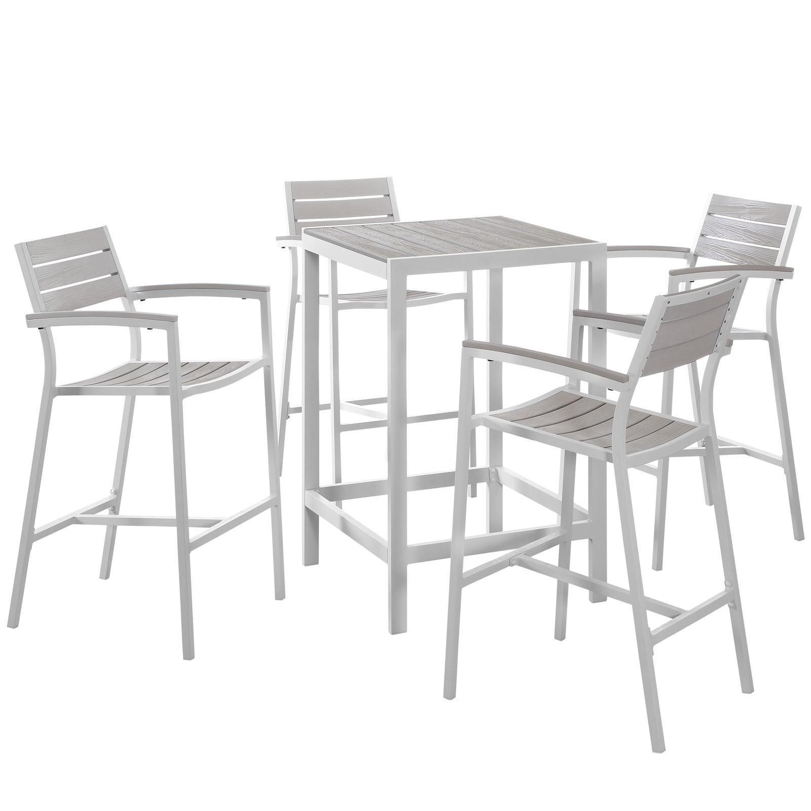Modway Maine 5 Piece Outdoor Patio Bar Set FredCo