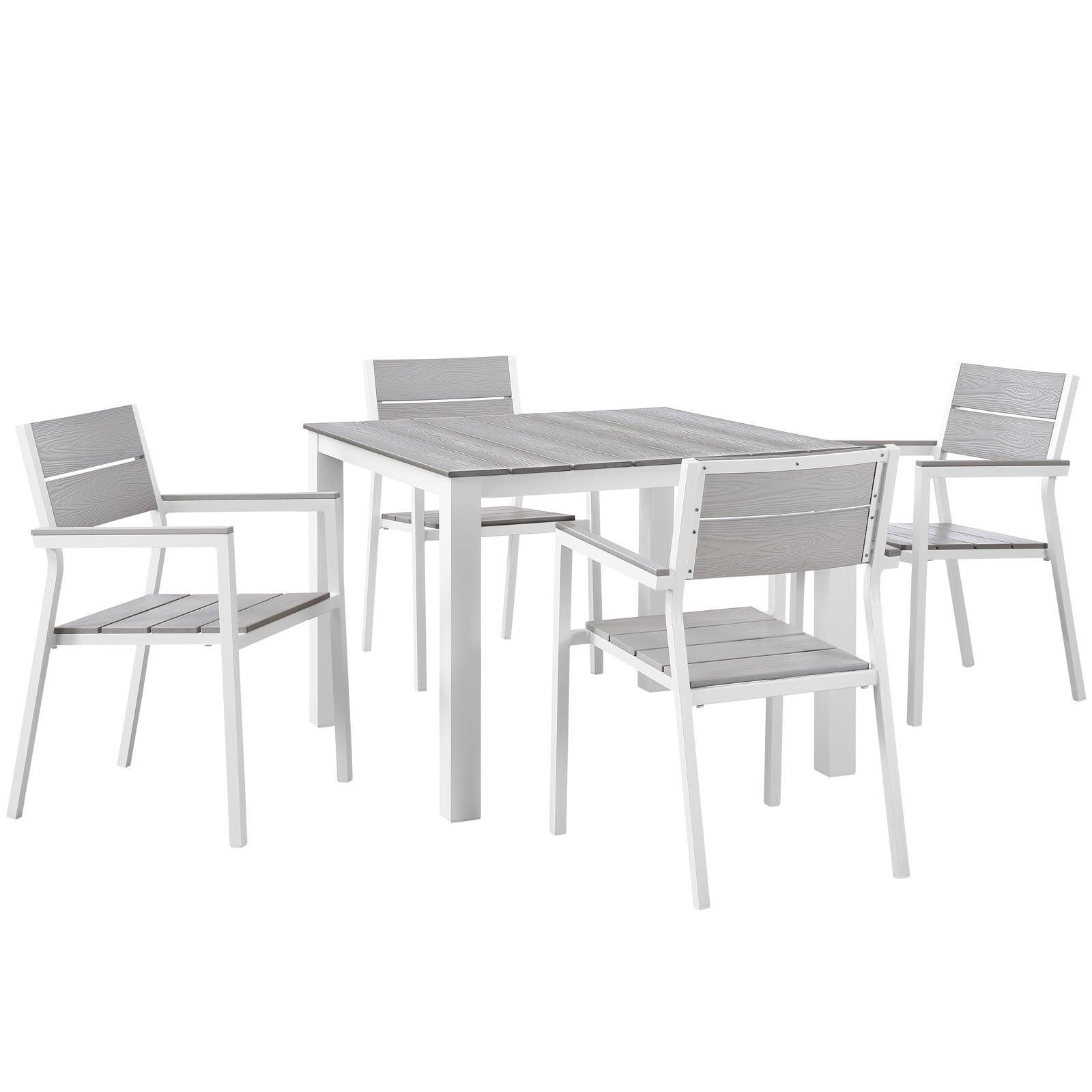 Modway Maine 5 Piece Outdoor Patio Dining Set FredCo