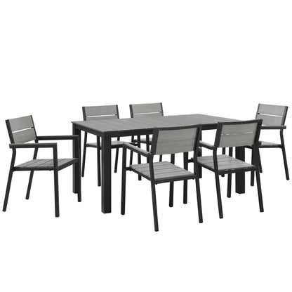 Modway Maine 7 Piece Outdoor Patio Dining Set FredCo