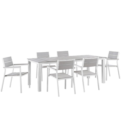 Modway Maine 7 Piece Outdoor Patio Dining Set, EEI-1751 FredCo