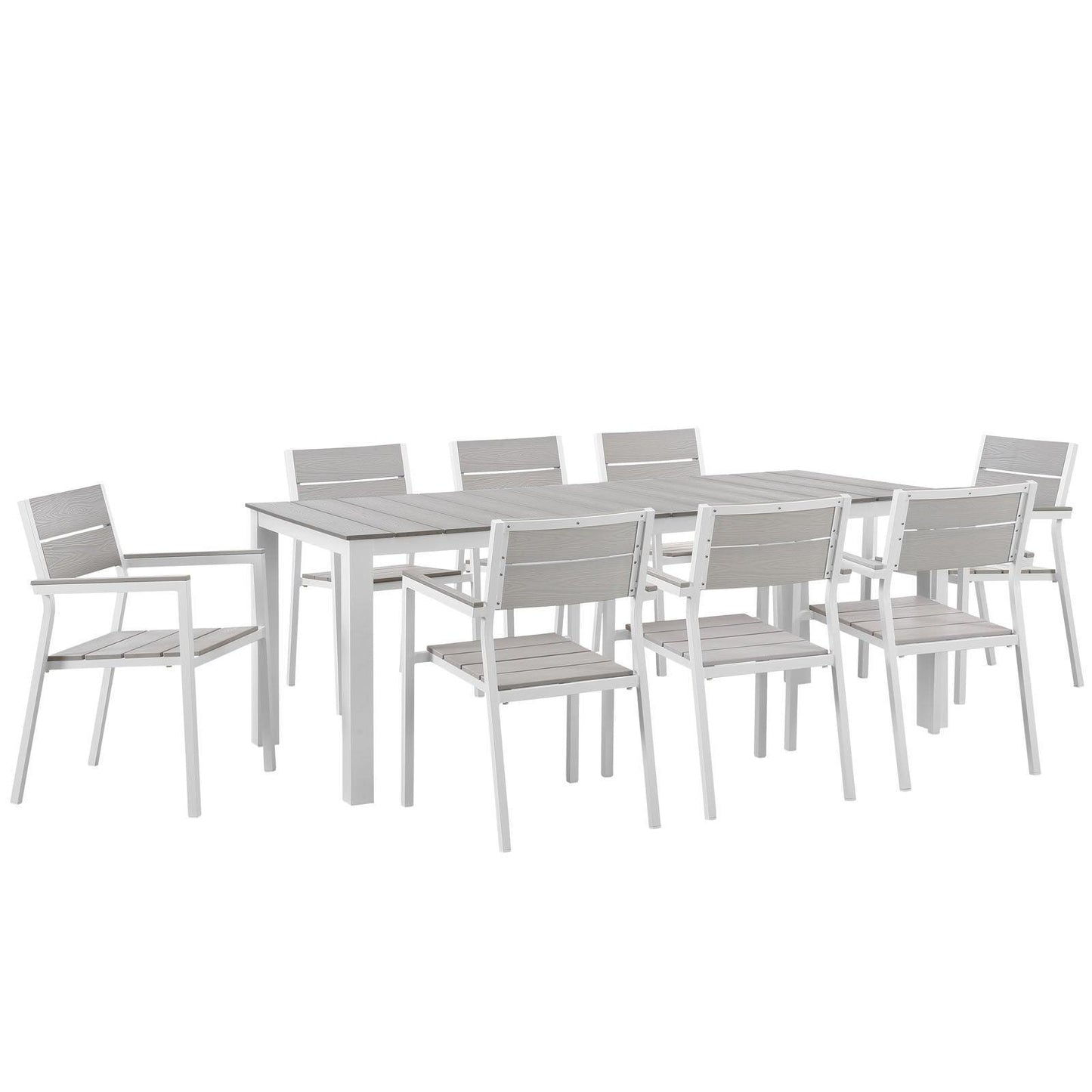 Modway Maine 9 Piece Outdoor Patio Dining Set FredCo