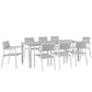 Modway Maine 9 Piece Outdoor Patio Dining Set FredCo