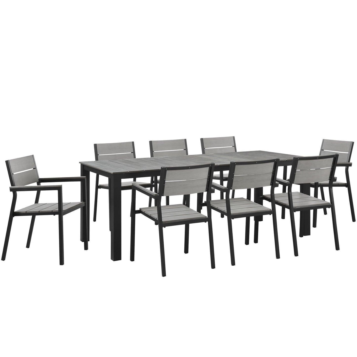 Modway Maine 9 Piece Outdoor Patio Dining Set FredCo