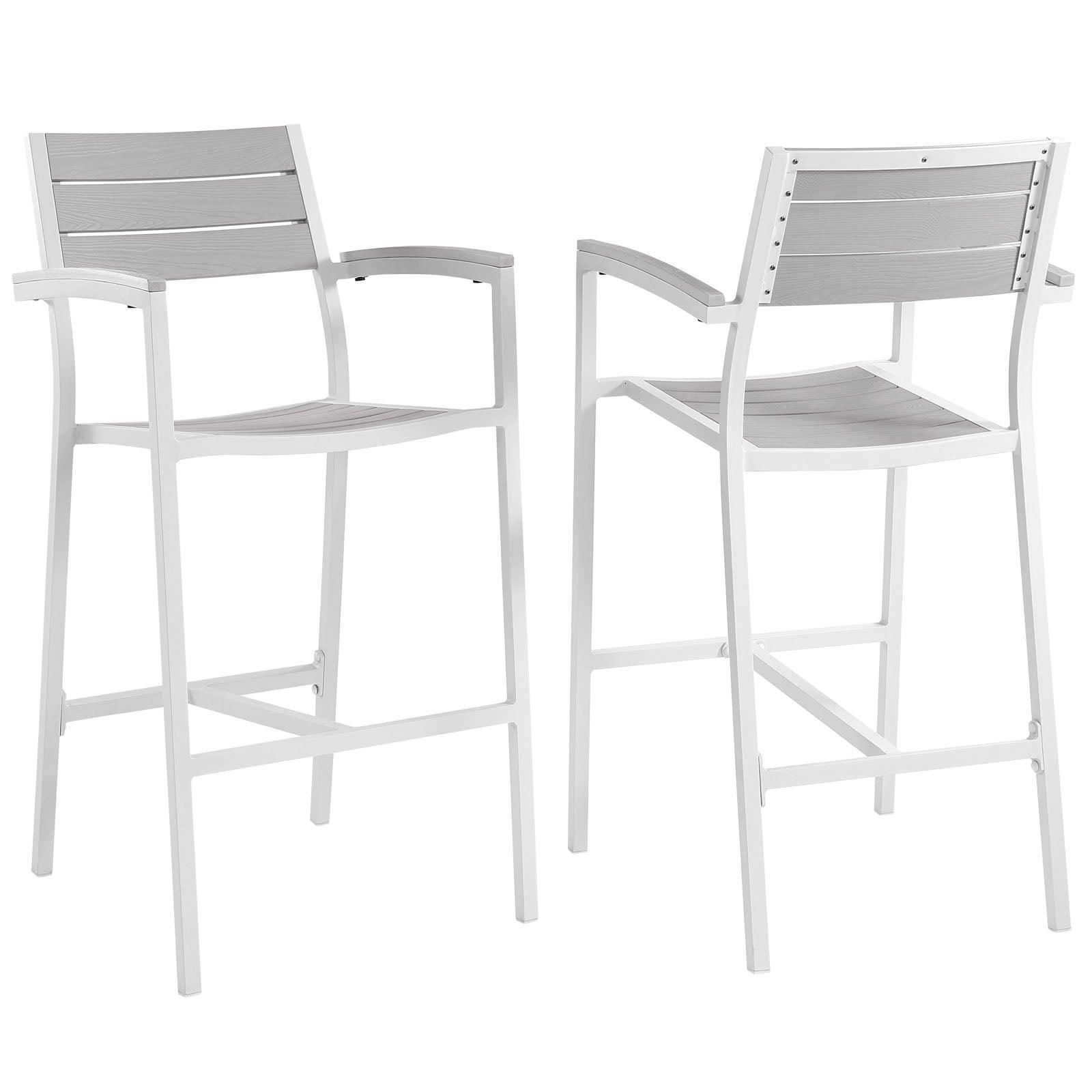 Modway Maine Bar Stool Outdoor Patio Set of 2 FredCo