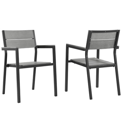 Modway Maine Dining Armchair Outdoor Patio Set of 2 FredCo