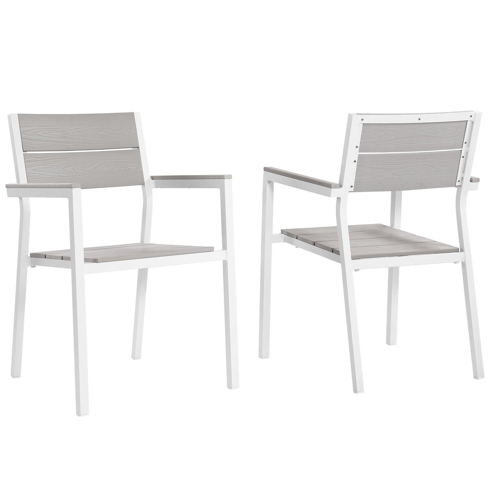 Modway Maine Dining Armchair Outdoor Patio Set of 2 FredCo