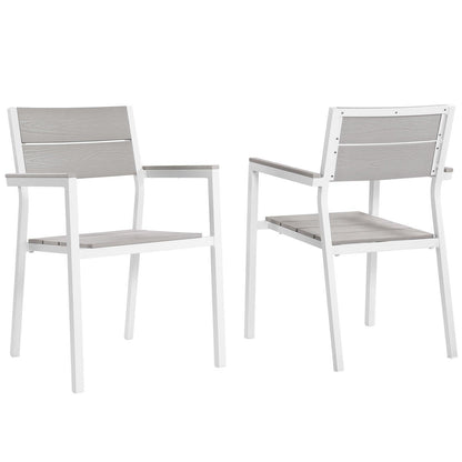 Modway Maine Dining Armchair Outdoor Patio Set of 2 FredCo