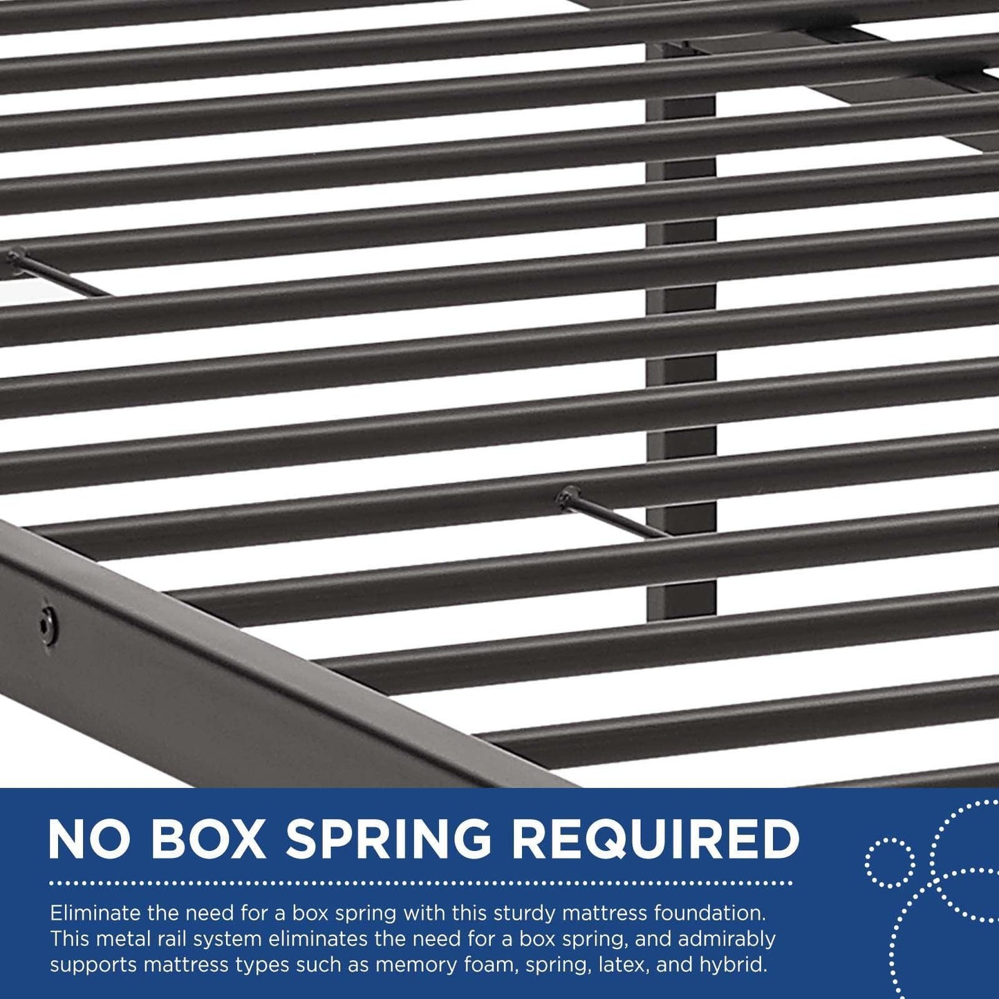 Modway Maisie Queen Stainless Steel Bed Frame FredCo