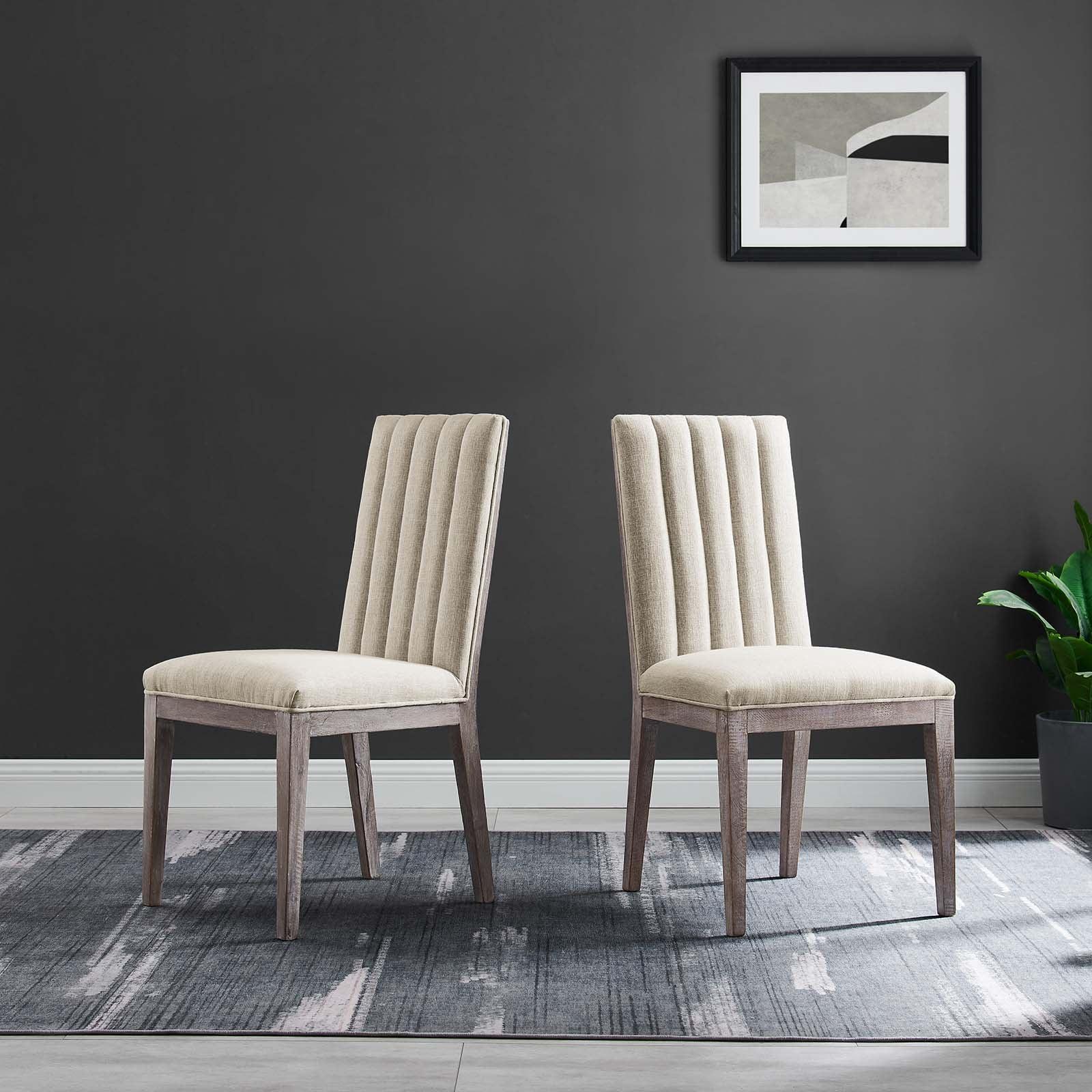 Modway Maisonette French Vintage Tufted Fabric Fabric Dining Side Chair FredCo
