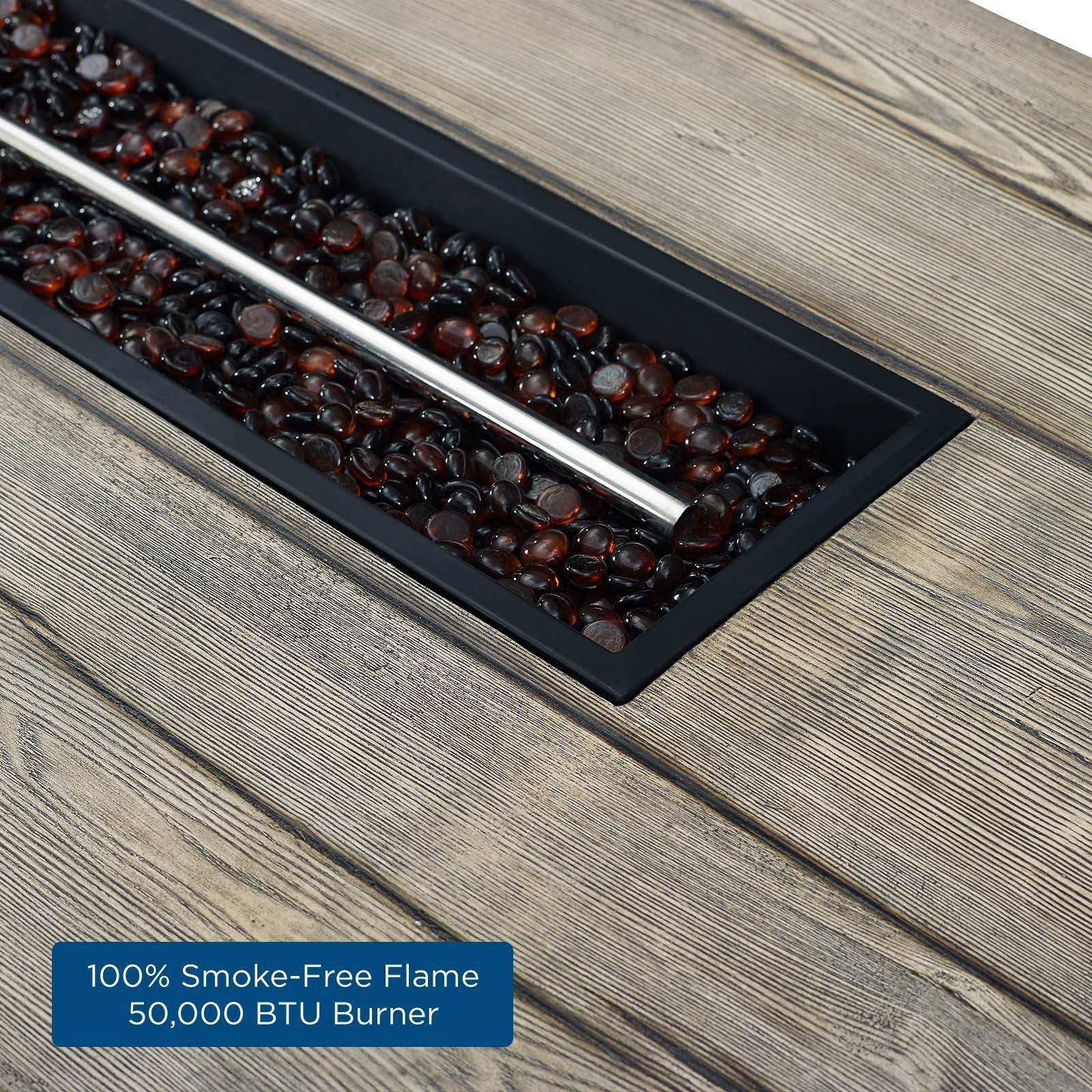 Modway Manteo 70" Rectangular Outdoor Patio Fire Pit Table FredCo