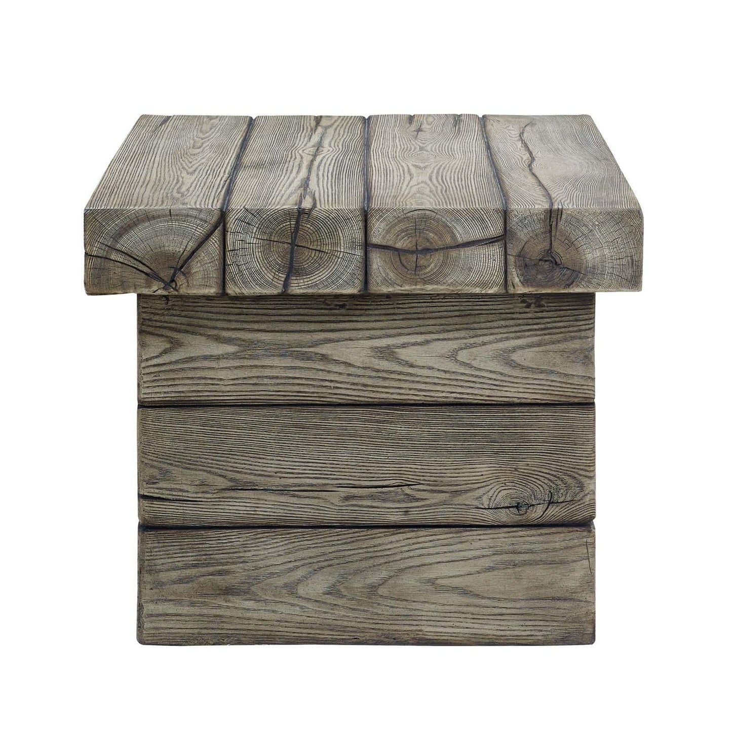 Modway Manteo Rustic Coastal Outdoor Patio Side Table FredCo