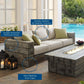 Modway Manteo Rustic Coastal Outdoor Patio Sunbrella® Sofa FredCo