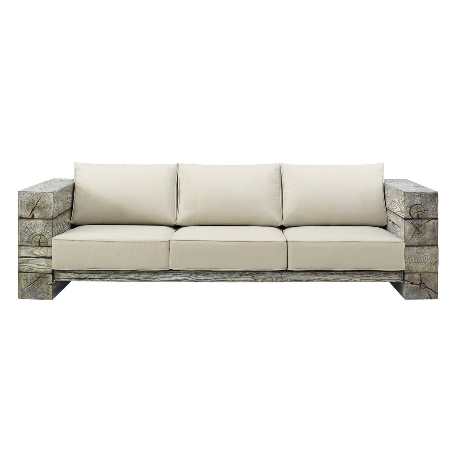 Modway Manteo Rustic Coastal Outdoor Patio Sunbrella® Sofa FredCo