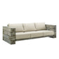 Modway Manteo Rustic Coastal Outdoor Patio Sunbrella® Sofa and Fire Pit Set FredCo